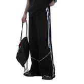 Retro Side Splicing Wide-Leg Pant